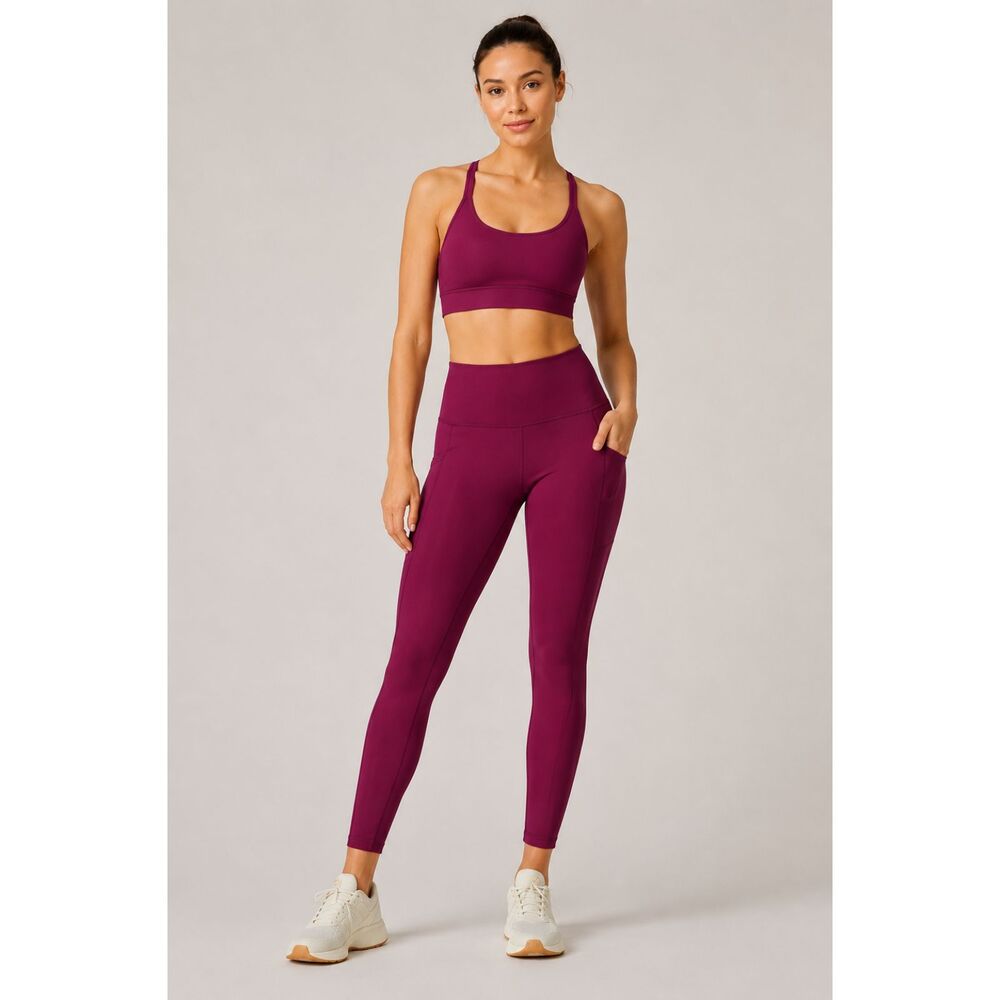 Z by Zella Women’s Large Berry High Rise Side Pocket Performance Leggings 7/8